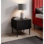 Zestaw szafek nocnych Nicole 46 cm - czarny / czarne nóżki